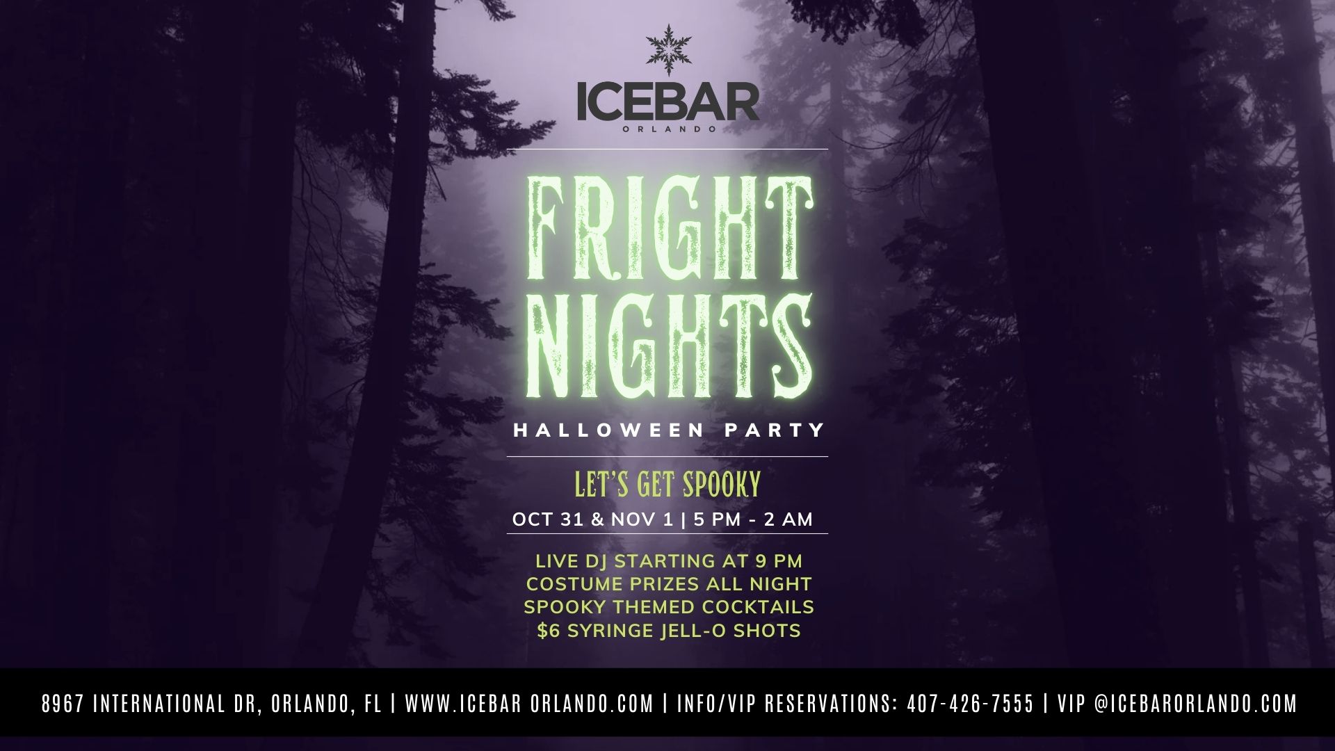 Fright Nights Halloween Party at ICEBAR Orlando